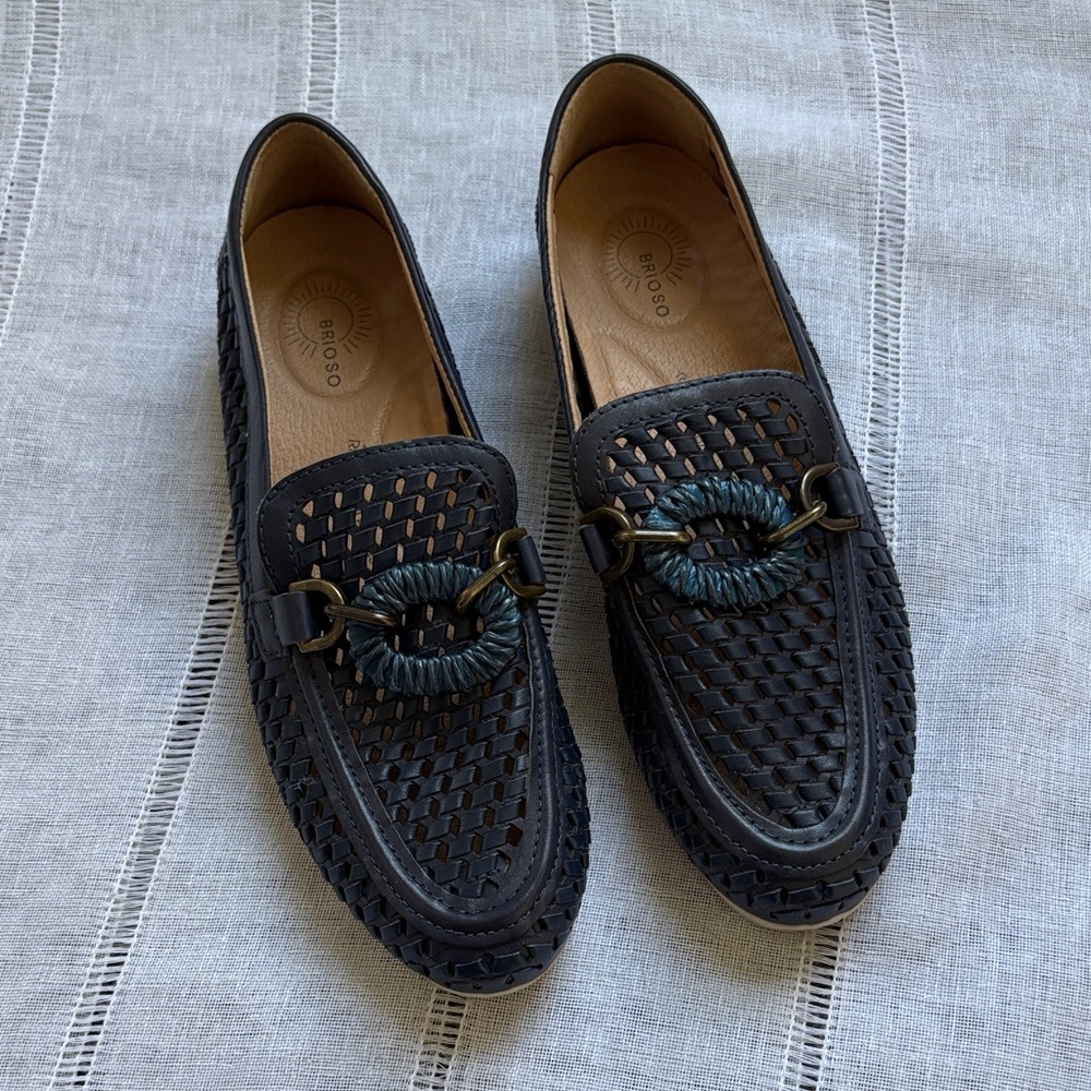 Brioso Presley Woven Leather Ornamented Loafers